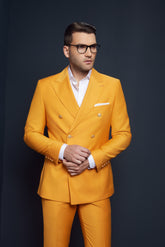 COSTUM CASUAL GALBEN WYATT DOUBLE BREASTED